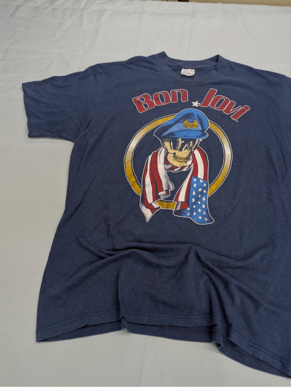 Bon Jovi Shirt Spring Ford Vintage Tour Tee XL Blue Single